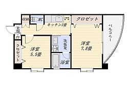 アミューパレスG 2Kの間取図画像