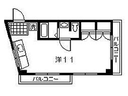 アコアビル天文館 ワンルームの間取図画像