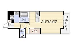 Ddesignまちの杜 ワンルームの間取図画像