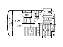 トーカンマンション高見橋 3LDKの間取図画像