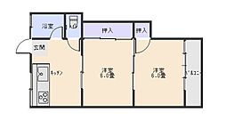 村崎アパート 2Kの間取図画像