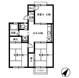 パークハウス 2LDKの間取図画像