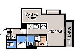 CafeLaCasa04 ワンルームの間取図画像