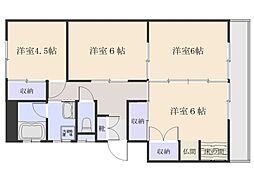 ニューカマ宇宿 3DKの間取図画像