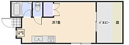 メゾン黒木 ワンルームの間取図画像