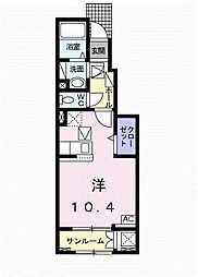 グランデ久保 ワンルームの間取図画像