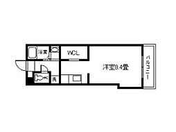 サンシャイン宇宿 ワンルームの間取図画像