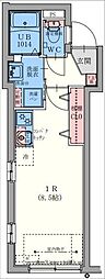 sel ワンルームの間取図画像