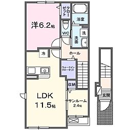 フェリーチェ 幸 1LDKの間取図画像
