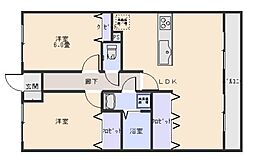エターニティー 2LDKの間取図画像
