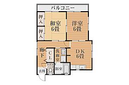 ＤＲＥＡＭ21　1号棟 1階2DKの間取り
