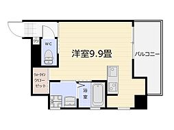 ＥＣＯＯＬタケハラ 6階ワンルームの間取り