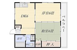 シャンポール太良 2DKの間取図画像