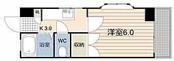 コニファー堀江 1Kの間取図画像