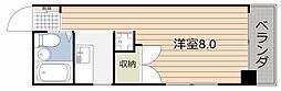 シャングリラロイヤルシティ上之園 ワンルームの間取図画像
