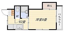 セジュール郡元 1Kの間取図画像