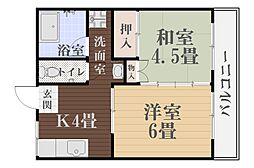 佐多マンション 2Kの間取図画像