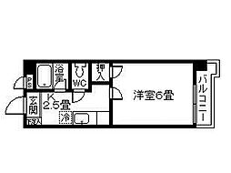 ビラヤマダ 1Kの間取図画像