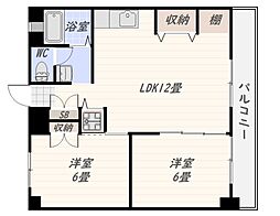 天翔ビル 2LDKの間取図画像