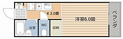 プレジールゆみ 1Kの間取図画像