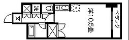 セントラルパレス ワンルームの間取図画像