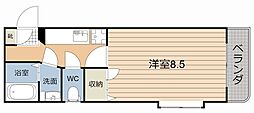 ヴィクトワール参番館 1Kの間取図画像
