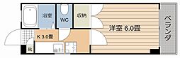 サンシティ騎射場 1Kの間取図画像