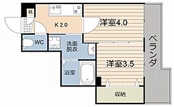 RichRiver壱番館 2Kの間取図画像