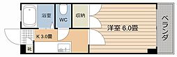 サンシティ騎射場 1Kの間取図画像