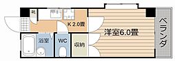 エントピア鴨池第11 1Kの間取図画像