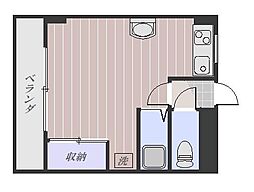 ユーコビル ワンルームの間取図画像