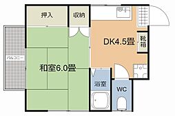 セントポリアA 1DKの間取図画像