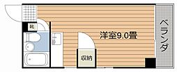 本薗ビル ワンルームの間取図画像