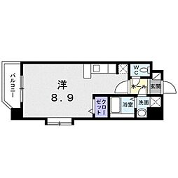エレガント松元 3階1Kの間取り