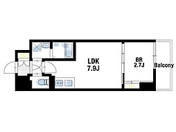 LIVIAZ KOBE LaMer 1LDKの間取り