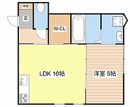 ランマンスクエア 1階1LDKの間取り