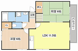 パークハイム 2階2LDKの間取り