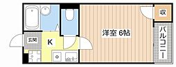 ハイツ宮野裏 1Kの間取図画像