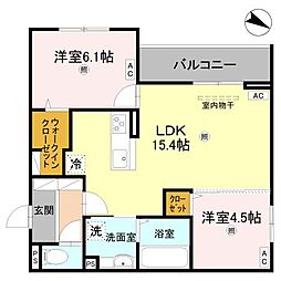 Luce(ルーチェ) 2LDKの間取図画像