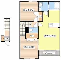アルテイシア 2LDKの間取図画像