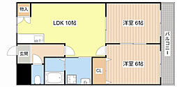 ドリーミィー 2LDKの間取図画像