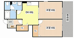 Aptソレアード 2DKの間取図画像