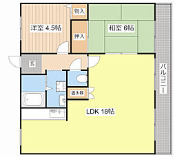 カルフール2 2LDKの間取図画像