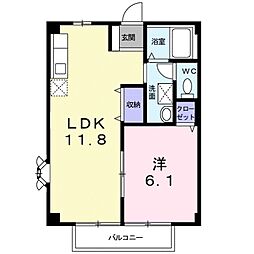 メゾン・アドレ 1LDKの間取図画像