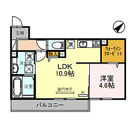 FRAN苅原 1LDKの間取図画像