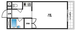 メゾン・リヴェール2 1Kの間取図画像