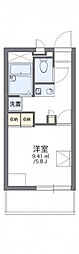 レオパレス銀河 1Kの間取図画像
