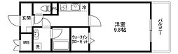 カンナビーノ 1Kの間取図画像
