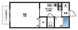 ハイツシャルマン ワンルームの間取図画像