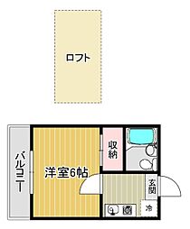 メゾン・デュ・ソレイユ 1Kの間取図画像